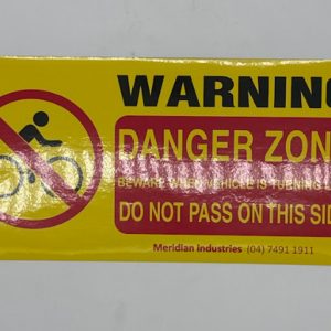 Do not pass this side sticker