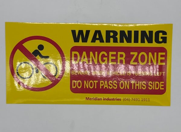 Do not pass this side sticker